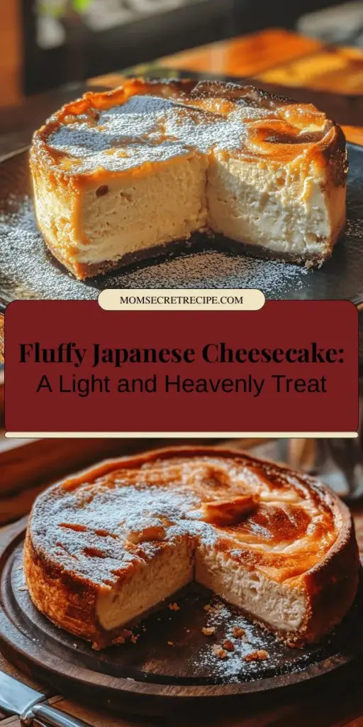 Indulge your sweet tooth with a Fluffy Japanese Cheesecake, a light and airy dessert that feels like biting into a cloud. This easy recipe guides you through creating a cheesecake that's both delicious and visually stunning. Perfect for any occasion, Japanese cheesecake is subtly sweet, creamy, and can be paired with fresh fruit or whipped cream. Try this delightful treat and impress your family and friends! #JapaneseCheesecake #Baking #DessertLovers #FluffyCake #HomeBaking #SweetTreats #CheesecakeRecipe #YummyRecipes