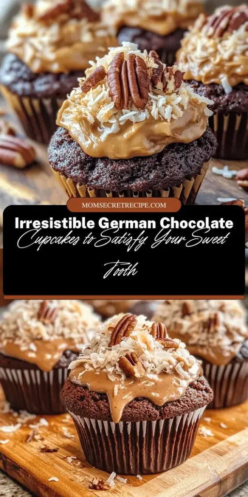 Indulge in the sweet delight of homemade German chocolate cupcakes! These scrumptious treats blend rich chocolate cake with creamy coconut-pecan frosting, creating a flavor experience that's simply irresistible. Perfect for birthdays, holidays, or a sweet treat after dinner, these cupcakes are a delicious twist on the classic German chocolate cake. Learn about their fascinating origins and get the step-by-step guide to bake these mouth-watering delights! #GermanChocolateCupcakes #Baking #Desserts #CupcakeLovers #ChocolateLovers #HomemadeGoodness #SweetTreats