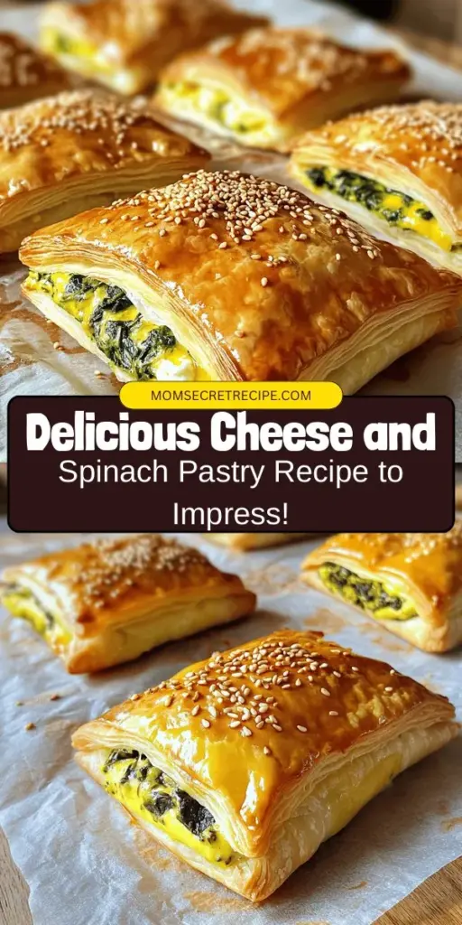 Discover the perfect blend of flavor and nutrition with cheese and spinach stuffed pastries! These flaky delights are filled with creamy cheeses and fresh spinach, making them a versatile option for any occasion. Whether served as appetizers at a party or as a cozy meal with a salad, they are sure to impress. Explore our step-by-step guide and bring this delightful dish to life in your kitchen! #CheeseAndSpinachPastry #ComfortFood #HealthyRecipes #PuffPastry #CookingFromScratch #YummySnacks