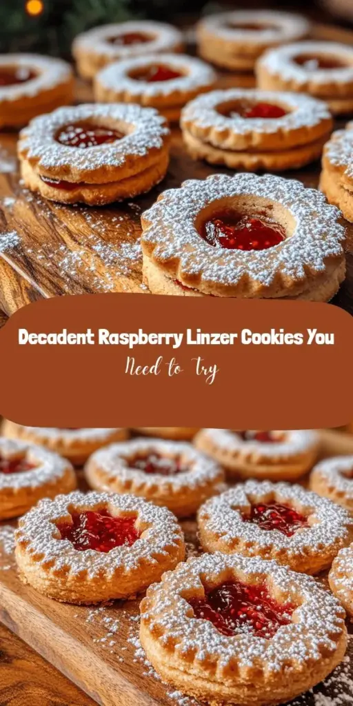 Discover the joy of baking with this delicious Raspberry Linzer Cookies recipe! Perfect for any occasion, these elegant cookies combine a rich, nutty dough with sweet-tart raspberry jam, creating a delightful treat that's as beautiful as it is tasty. With easy step-by-step instructions, even novice bakers can impress friends and family. Enjoy with tea, gift them to loved ones, or showcase them at your next gathering! #Baking #LinzerCookies #CookieRecipe #RaspberryDessert #HomemadeTreats #SweetTreats