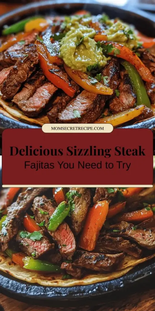 Elevate your dinner with sizzling steak fajitas! This flavorful dish combines tender flank steak, fresh bell peppers, and onions sautéed to perfection, all wrapped in warm tortillas. Discover the magic of marinating the meat and the vibrant colors of fresh veggies, making each bite a festive experience. Perfect for family dinners or gatherings with friends, learn how to create this culinary delight with our step-by-step guide! #SteakFajitas #MexicanCuisine #DinnerIdeas #CookingMadeEasy #FoodieFun