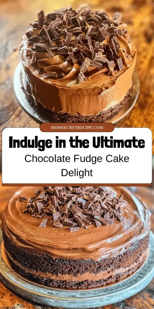 Indulge in the ultimate chocolate experience with this Decadent Chocolate Fudge Cake recipe! Perfect for celebrations or treating yourself, this cake is rich, moist, and layered with luscious frosting. Learn the secrets of high-quality ingredients and expert baking techniques to craft this showstopper dessert. Whether paired with coffee, ice cream, or enjoyed on its own, every bite promises joy and satisfaction. Bake your way to delight! #ChocolateCake #Baking #DessertLovers #FudgeCake #HomeBaking #RecipeShare #SweetTreats #Foodie