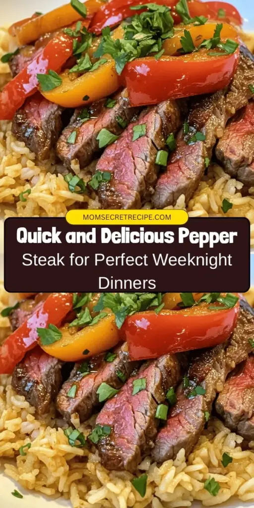 Looking for a quick and delicious dinner idea? Try this Easy Chinese Pepper Steak recipe! With tender flank steak, vibrant bell peppers, and a savory sauce, this dish is a perfect blend of flavors and textures. Ready in minutes, it's great for busy weeknights or impressing guests. Serve it over fluffy jasmine rice for a complete meal that everyone will love. Dive into Chinese cuisine tonight! #PepperSteak #ChineseRecipes #DinnerInspiration #EasyCooking #YummyFood #QuickMeals