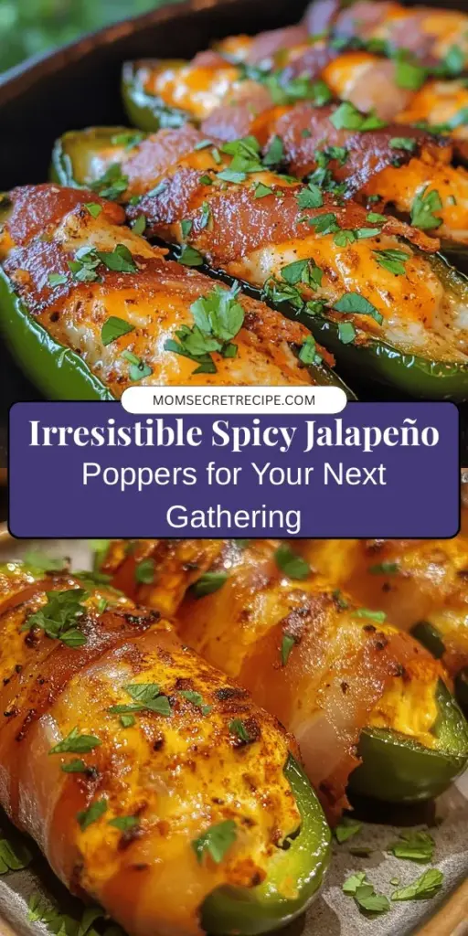 Bring your taste buds to life with Spicy Jalapeño Bliss! These irresistible appetizers combine spicy jalapeños with a creamy cheese filling, all wrapped in crispy bacon. Perfect for game days, parties, or cozy nights in, they promise to impress your guests and elevate any gathering. Discover the step-by-step recipe, tips for perfecting the filling, and variations to suit everyone’s taste! Get ready for a flavor explosion! #SpicyJalapenoBliss #AppetizerRecipe #GameDaySnacks #FoodieFun #PartyAppetizers #JalapenoPoppers #BaconWrapped #CookingIdeas