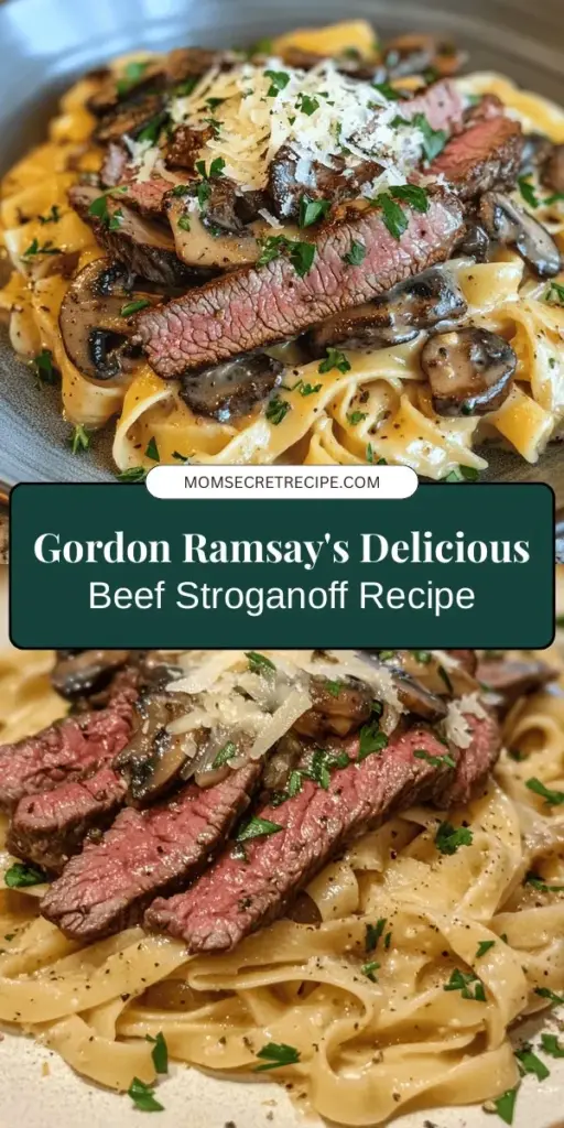 Discover the deliciousness of Gordon Ramsay's Flavor-Packed Beef Stroganoff, a comforting classic that combines tender beef sirloin, creamy sauce, savory mushrooms, and a hint of Dijon mustard. Perfect for weeknight dinners or special occasions, this dish is quick to make and sure to impress. Explore the origins, key ingredients, and unique variations to customize your experience. Elevate your cooking with this culinary delight! #BeefStroganoff #GordonRamsay #ComfortFood #RecipeIdeas #CulinaryArts #HomeCooking