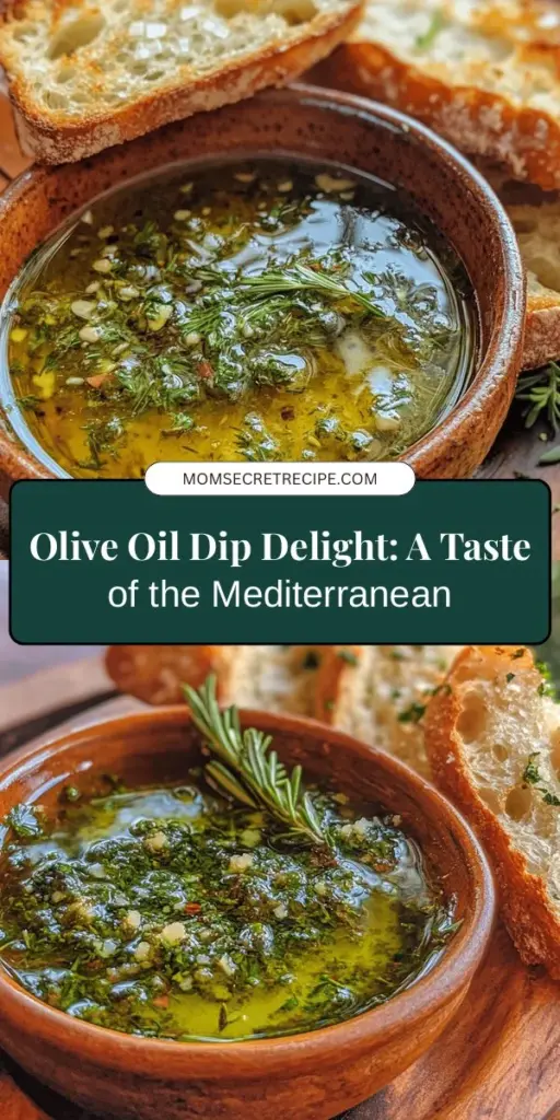 Discover the ultimate culinary experience with this Olive Oil Dip Delight paired with warm bread. This simple yet sophisticated dish combines high-quality extra virgin olive oil, fresh herbs, garlic, and a splash of balsamic vinegar for a flavor burst that’s both nutritious and delicious. Perfect for gatherings or a cozy snack, it's an easy recipe that transports you to the Mediterranean. Savor it with artisanal focaccia or ciabatta for a truly delightful treat. #OliveOilDip #MediterraneanCuisine #HealthyEating #EasyRecipes #Foodie #WarmBread #GourmetSnacks #RecipeIdeas