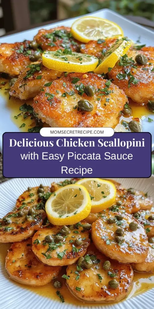 Discover the delightful world of Chicken Scallopini with Easy Piccata Sauce, a classic dish that’s both simple and bursting with flavor. Enjoy pan-fried chicken cutlets topped with a tangy, buttery sauce made from fresh lemon juice and capers. Perfect for weeknight dinners or special occasions, this recipe is easy to follow and ideal for impressing family and friends. Dive into Italian cuisine today! #ChickenScallopini #PiccataSauce #ItalianRecipes #EasyCooking #Foodie