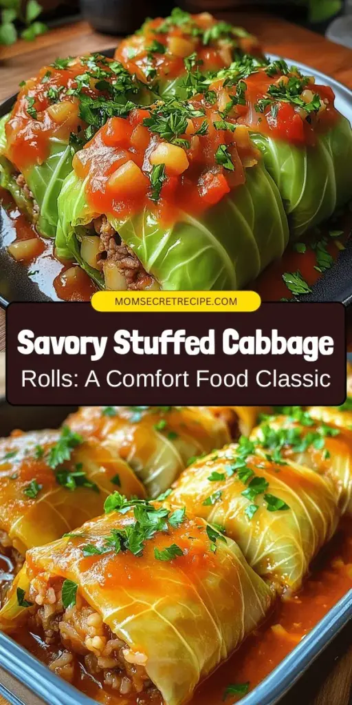 Discover the timeless comfort of savory stuffed cabbage rolls! These delicious bundles of seasoned meat, rice, and spices wrapped in tender cabbage are a cherished dish around the world. Perfect for family gatherings or cozy dinners, cabbage rolls offer a taste of tradition and warmth. Customize them with your favorite sauces for a delightful twist! Try this recipe and taste the nostalgia! #CabbageRolls #ComfortFood #HomeCooking #FamilyRecipes #CulinaryTradition #Foodie