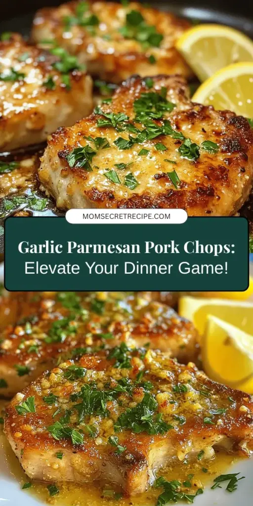 Discover the mouthwatering delight of Garlic Parmesan Pork Chops—a dish that combines juicy pork with a crispy, cheesy crust for a flavorful experience. Easy to make, these pork chops are perfect for any occasion, elevating your dinner table effortlessly. Pair them with roasted vegetables or creamy mashed potatoes for a complete meal. Follow this simple recipe and impress your family with restaurant-quality flavors at home! #PorkChops #GarlicParmesan #EasyRecipes #DinnerIdeas #CookingAtHome #YummyFood #Foodie