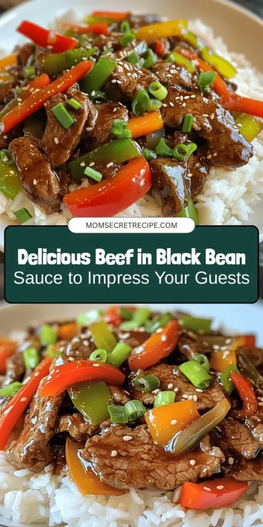 Discover the rich flavors of Savory Beef in Black Bean Sauce, a beloved dish that brings the vibrant essence of Asian cuisine to your table. With tender beef, fresh veggies, and the deep umami of black bean sauce, this recipe is perfect for any family dinner or special occasion. Enjoy a delicious meal that’s not only tasty but also nutritious. Level up your cooking skills and impress your loved ones with this delightful dish! #BeefInBlackBeanSauce #AsianCuisine #HomeCooking #HealthyRecipes #Foodie