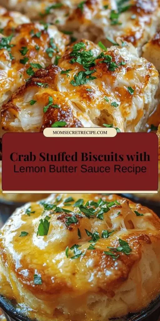 Indulge in the deliciousness of Crab Stuffed Cheddar Bay Biscuits drizzled with a zesty lemon butter sauce! This luxurious twist on classic biscuits features a rich crab filling enveloped in warm, buttery goodness, making it perfect for gatherings or a cozy dinner at home. Elevate your dining experience with this delightful dish that pairs comfort with gourmet flavor. Don't miss out on this culinary adventure! #SeafoodLover #BiscuitRecipes #CrabDishes #YummyEats #ComfortFood