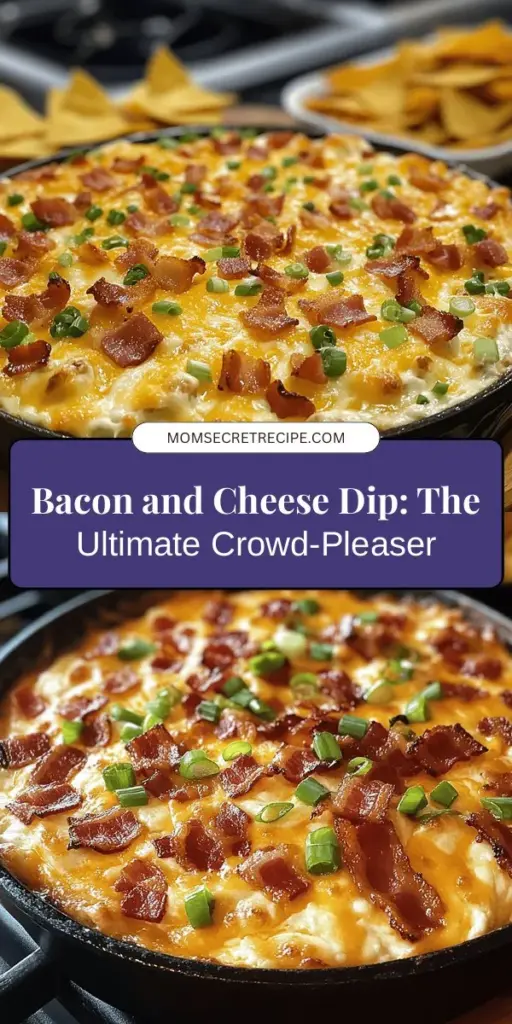 Looking for a crowd-pleasing dip that combines creamy cheese with crispy bacon? Try our Sizzling Bacon & Cheesy Delight! This indulgent dip is perfect for any occasion, from parties to cozy nights in. With its rich flavors and easy preparation, it pairs beautifully with tortilla chips, baguette slices, or fresh veggies. Get ready to impress your guests with every delectable bite! #BaconDip #CheesyDelight #PartyFood #DipRecipes #ComfortFood #FoodieFavorites