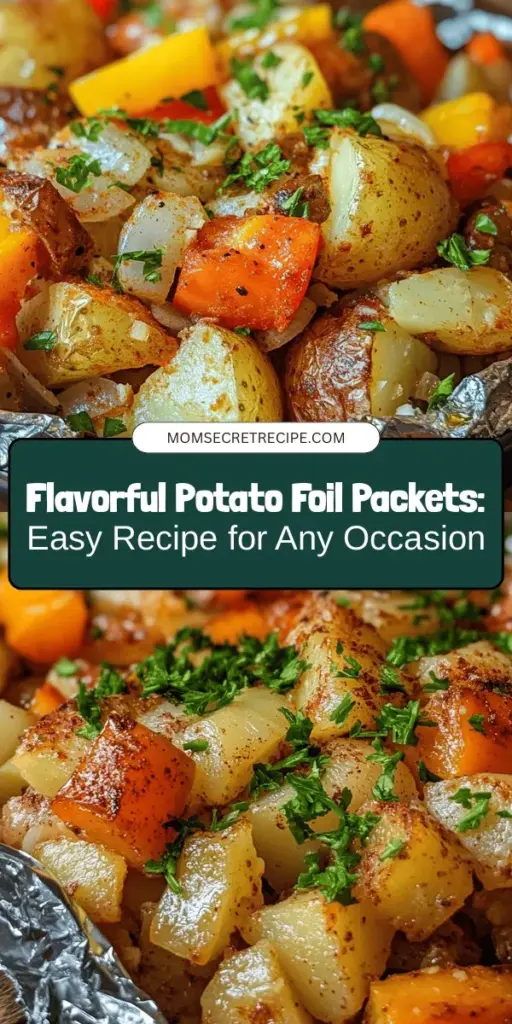 Discover the wonderful world of Potato Foil Packets Delight! This easy and flavorful recipe combines hearty potatoes, colorful veggies, and aromatic spices, making it perfect for family dinners, BBQs, or meal prep. Cook them on the grill, in the oven, or over a campfire for a delicious and satisfying meal. Customize to your taste and enjoy a colorful, tasty dish that everyone will love. Easy, versatile, and delightful! #PotatoFoilPackets #EasyRecipes #FamilyDinner #CookingAtHome #MealPrepIdeas #GrillingRecipes