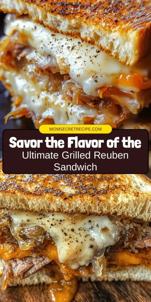 Discover the ultimate comfort food with the Grilled Reuben Sandwich Delight! This classic sandwich combines savory corned beef, tangy sauerkraut, and melted Swiss cheese, all crisped to perfection in rye bread. Perfect for any meal, this recipe celebrates the rich history of the Reuben while offering variations to suit your taste. Get ready for a culinary journey that is sure to satisfy your cravings! #GrilledReuben #ComfortFood #Foodie #Yum #SandwichLovers #RecipeInspiration