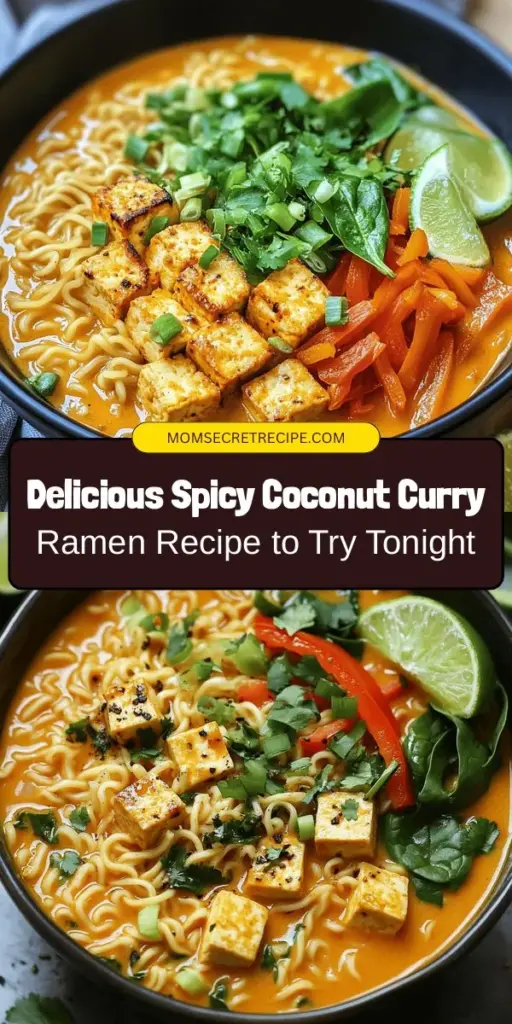 Discover the delicious fusion of Spicy Coconut Curry Ramen! This comforting dish blends traditional ramen with the vibrant flavors of Southeast Asian curry, creating a creamy and spicy broth that's perfect for any occasion. Packed with nutritious ingredients like coconut milk, fresh veggies, and your choice of protein, this ramen is not only indulgent but also health-conscious. Try this delectable recipe for a warm and satisfying dish. #CurryRamen #HealthyEats #ComfortFood #Foodie #RecipeInspiration