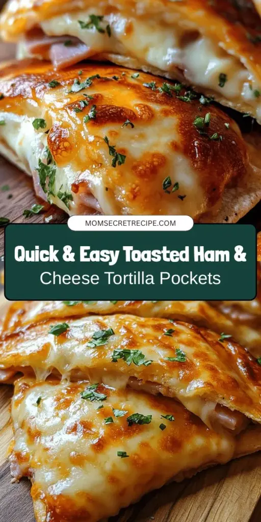 Discover the ultimate comfort food with toasted ham and cheese tortilla pockets! This quick and easy recipe combines crispy tortillas, savory ham, and gooey cheese, making it perfect for snacks, lunch, or dinner. Customize with your favorite fillings and serve alongside dipping sauces for an irresistible meal. Get ready to impress your family with this delicious dish! #ToastedTortillaPockets #HamAndCheese #QuickMeals #ComfortFood #EasyRecipes #FoodieFavorites