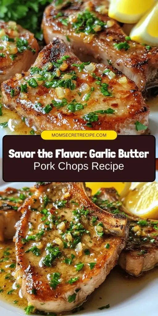 Discover the ultimate weeknight dinner with this Garlic Butter Pork Chops recipe! Succulent pork chops seared to perfection and drenched in rich garlic butter and fresh herbs create an unforgettable flavor experience. Ready in under 30 minutes, this dish is perfect for busy nights or special occasions. Pair with creamy mashed potatoes or garlic green beans for a delicious meal. Try it today! #PorkChops #GarlicButter #DinnerIdeas #RecipeOfTheDay #EasyRecipes #ComfortFood