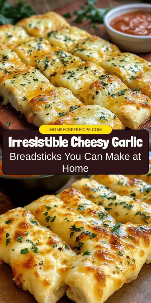 Indulge in the deliciousness of Ultimate Copycat Cheesy Garlic Breadsticks! These golden brown, cheesy delights are perfect as a side to your meals or a snack on their own. Made with fresh pizza dough, garlic, and a blend of mozzarella and Parmesan cheese, they're sure to impress. Plus, you can customize them to your taste! Check out the full recipe to elevate your dinner game tonight. #GarlicBread #CheesyGoodness #SnackIdeas #ComfortFood #HomemadeTreats