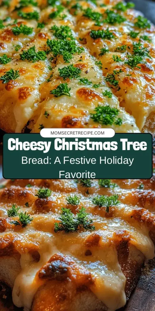 Make your holiday gatherings unforgettable with Cheesy Christmas Tree Bread! This whimsical, gooey appetizer is not just delicious, but also a stunning centerpiece. Perfect for parties and potlucks, it’s easy to prepare using either store-bought or homemade pizza dough. Fill it with rich mozzarella and Parmesan cheese, and watch guests delight in tearing off the branches. Bring the festive spirit to your table with this interactive treat! #CheesyBread #ChristmasRecipes #HolidayCooking #FestiveFood #AppetizerIdeas #BakingFun #ChristmasAppetizers