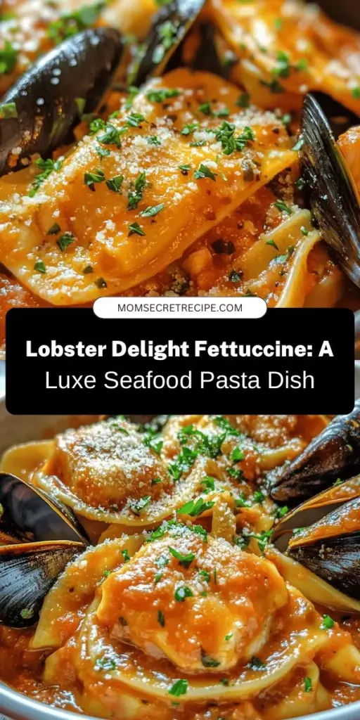 Dive into the luxurious world of Lobster Delight Fettuccine! This seafood pasta dish combines velvety lobster ravioli, succulent mussels, and hearty ground beef or turkey, all enveloped in a fragrant sauce. Perfect for special occasions or a cozy weeknight meal, it's a true celebration of flavor. Get ready to impress your family and friends with this delightful culinary creation! #SeafoodPasta #LobsterFettuccine #PastaLovers #GourmetCooking #DinnerInspiration #FoodieFun #CulinaryDelight