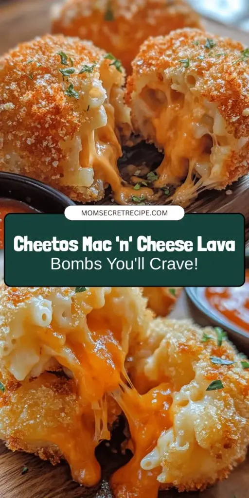 Discover the ultimate comfort food twist with Cheetos Leftover Mac 'n' Cheese Lava Bombs! This innovative recipe takes your favorite mac 'n' cheese and elevates it with crunchy Cheetos, creating gooey, melty centers that are perfect for snacks or appetizers. It’s a fun way to use up leftovers and reduce food waste while treating your taste buds to something extraordinary. Try this mouthwatering delight today! #Comfortfood #CheetosRecipe #MacAndCheese #Leftovers #FoodWaste #CreativeCooking