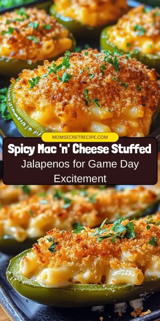 Transform your leftovers into an exciting appetizer with these Leftover Mac 'n' Cheese Stuffed Jalapenos! This recipe combines creamy mac and cheese with spicy jalapenos for a delicious twist on a comfort classic. Perfect for game night or casual gatherings, these stuffed jalapenos are easy to make and full of flavor. Impress your guests with this innovative dish that balances heat and creaminess! #Appetizers #ComfortFood #Leftovers #Foodie #SpicySnacks #Jalapenos #PartyFood