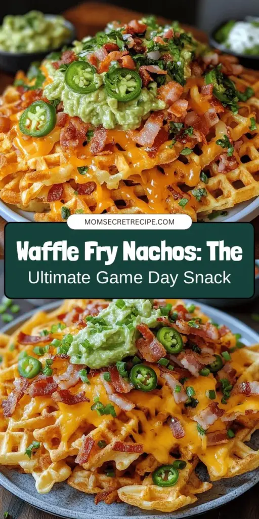 Elevate your snack game with deliciously indulgent Waffle Fry Nachos! Perfect for parties, movie nights, or simply satisfying cravings, this unique twist on traditional nachos features crispy waffle fries topped with gooey cheese, crumbled bacon, and fresh ingredients. Customize your toppings to suit any taste and create a visually stunning dish everyone will love! Get ready to impress your guests with this crowd-pleaser. #WaffleFryNachos #SnackIdeas #ComfortFood #PartyFood #FoodieFun #RecipeShare