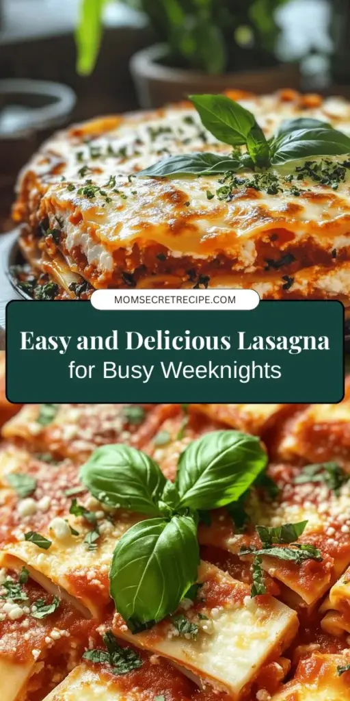 Discover the magic of homemade comfort food with The Easiest Lasagna Ever! This simple recipe uses uncooked noodles to save you time while delivering all the classic flavors you love. Layer rich meat sauce, creamy ricotta, and gooey mozzarella for a dish that's perfect for busy weeknights or gatherings. Dive into a bowl of warmth and satisfaction without the fuss! Try it tonight! #Lasagna #EasyRecipes #ComfortFood #CookingAtHome #PastaLovers