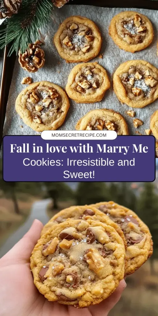 Want to impress someone special? Try making Marry Me Cookies! These irresistible treats combine the perfect balance of sweetness and a hint of saltiness, delivering a delightful chewy experience that's sure to win hearts. Whether for a romantic gesture or a sweet surprise, these cookies are a symbol of love. Dive into the world of baking and create lasting memories with friends and family. Discover the ingredients, steps, and tips to master this enchanting recipe! #MarryMeCookies #BakingLove #CookieRecipes #HomemadeTreats #SweetDelights #BakingMemories #DessertGoals