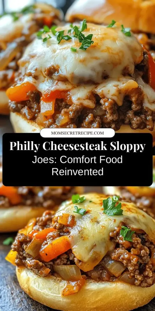 Discover the delicious fusion of comfort foods with Philly Cheesesteak Sloppy Joes! This easy recipe combines the savory goodness of a classic cheesesteak with the heartiness of sloppy joes, making it perfect for family dinners or game day gatherings. Customize flavors and ingredients to suit your taste, and enjoy a meal that’s sure to impress. Get ready for a fun and messy dining experience! #PhillyCheesesteak #SloppyJoes #ComfortFood #RecipeIdeas #QuickMeals #YummyFood