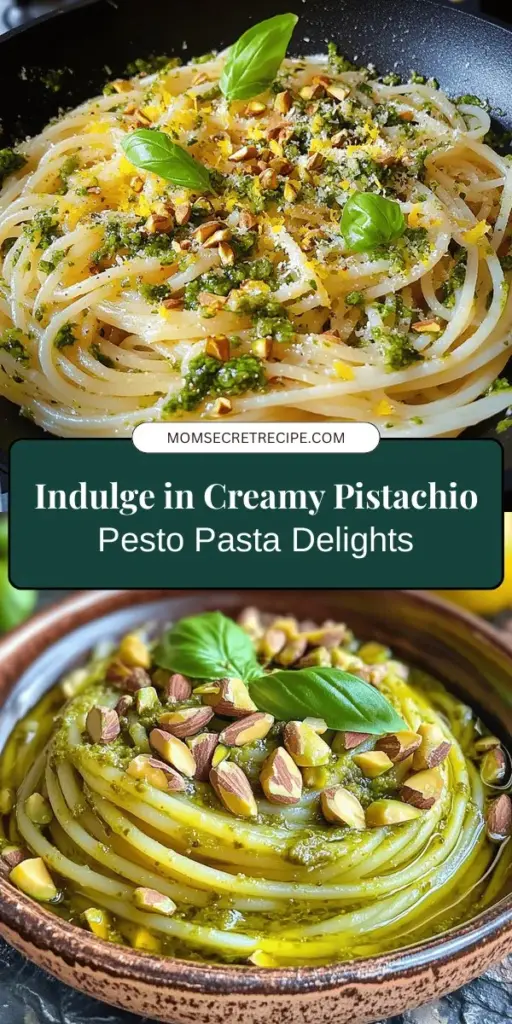 Indulge in the deliciousness of Creamy Pistachio Pesto Pasta, a mouthwatering dish that blends the nutty flavor of pistachios with fresh basil and creamy goodness. Perfect for any occasion, this simple yet elegant recipe is packed with nutrients and bursting with flavor. Treat yourself and impress your loved ones with this standout meal that looks as good as it tastes! Try it today! #Pastarecipes #Pesto #Pistachio #HealthyEating #Foodie #ItalianCuisine #DinnerIdeas #HomemadeCooking